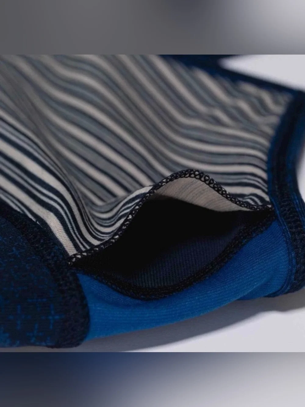 Lululemon Flow Y Bra IV Sashico Star Cross Inkwell Rugged Blue Size 6